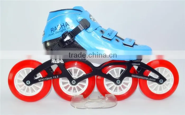 Professional Carbon shell Speed skating shoes skate blue color skating shoes heat mouldable red color Inline Skate wheels
