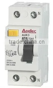 AUR3 KEMA certificate with high breaking capacity 30mA RCCB