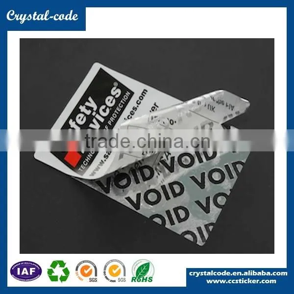 Custom hologram security printed tamper proof warranty VOID label