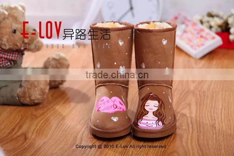 2015 hot sales high quality and cheap plush baby shoes winter