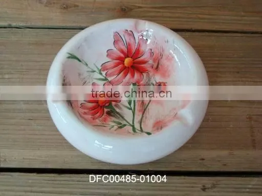 ceramic handpaint sunflower ashtray decorative