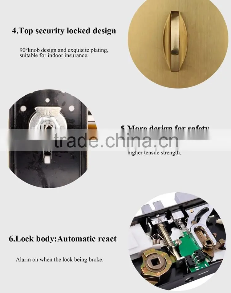 zinc alloy stainless steel free software M1 intelligent rfid hotel locks system