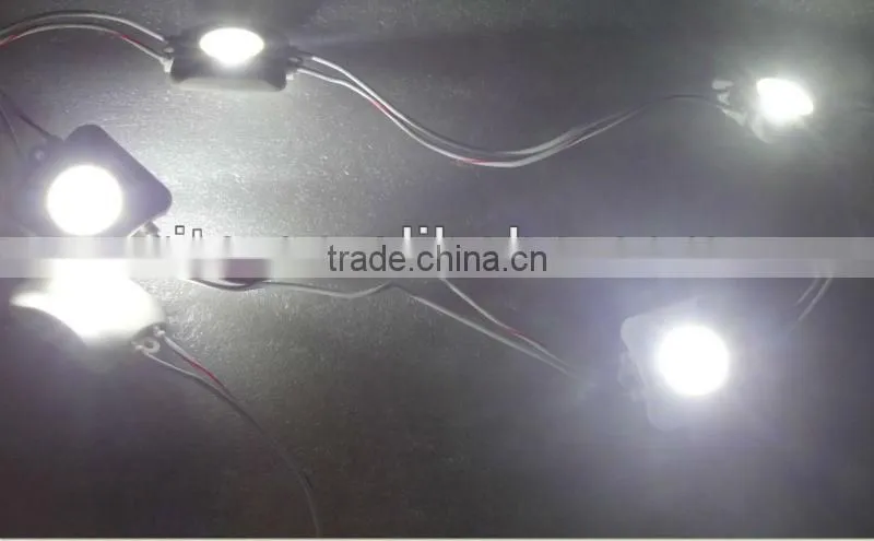 WHITE 1.2W 5050 type super bright led module,DC12V input;20pcs a string;injection module,IP65