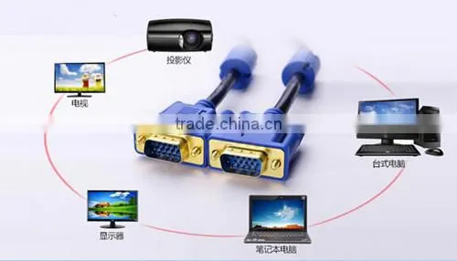 5FT 5 FT 15 PIN SVGA SUPER VGA Monitor M M Male 2 Male Cable BLUE CORD FOR PC TV