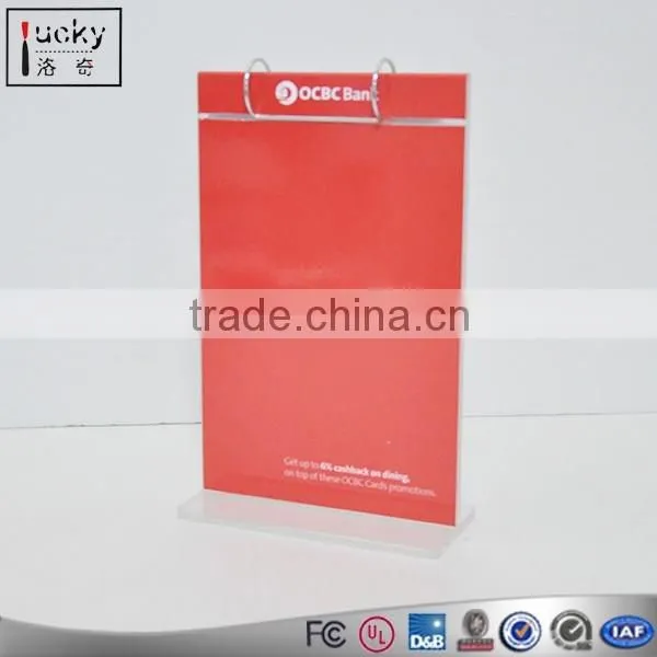 Red Acrylic Wall Holder With Two Pocket