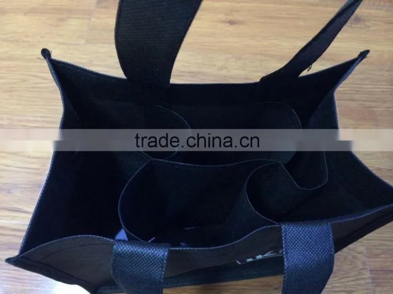 red design non woven wine bag