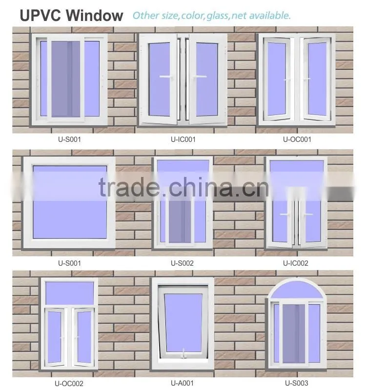 Yekalon Environmental UPVC window Sliding pvc window profile