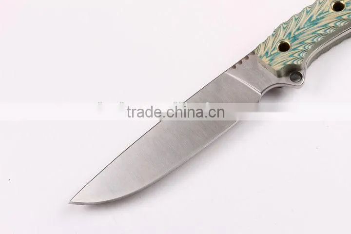OEM Colorful 7Cr17 steel military knife full tang blade