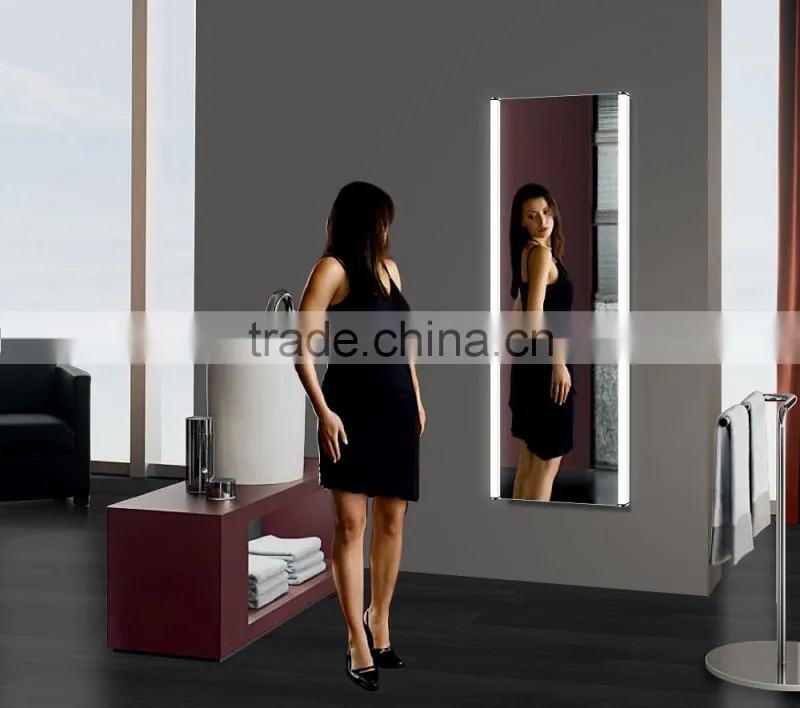 Best gift for lady full length wall mirror with light illuminated , dressing mirror with led lights