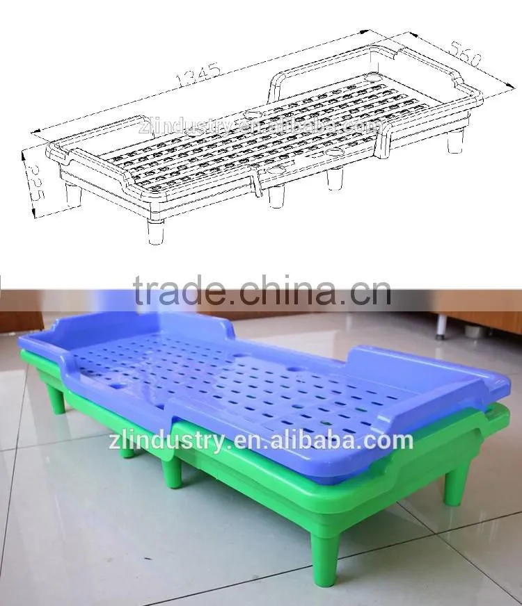 Nursery school eco friendly children cheap plastic stacking bed