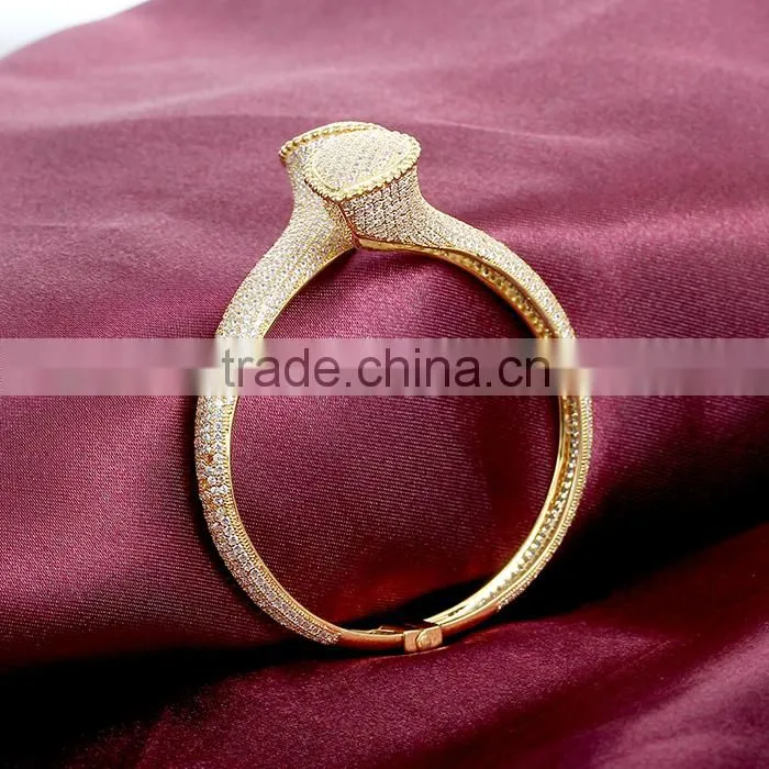 New Design 925 Sterling Silver Gold Plated Bangle SBG024Y