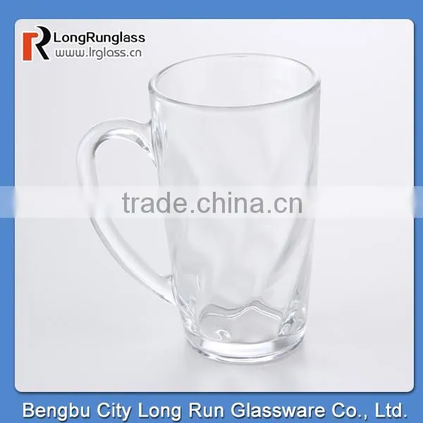 LongRun 12oz clear milk juice glass mugs print