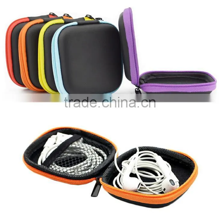 Mini Square Shape EVA Earphone Carrying Bag, EVA earphone case bag