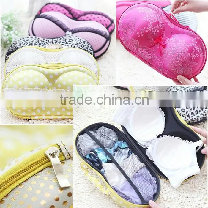 cheap wholesale travel bra and underwear storage box case bra and panty bag