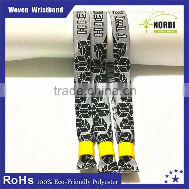 High Quality Customized 100% Polyester Wristband for theme festival event&led wristband