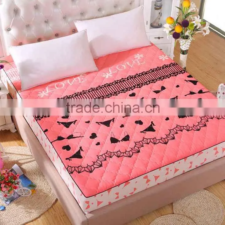 Patterned Queen Size Cooling Waterproof Memory Foam Mattress Pad
