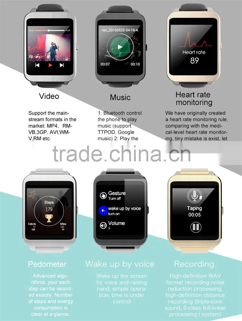 China suppliers 2016 New coming i95 smart watch business edition mobile watch phones