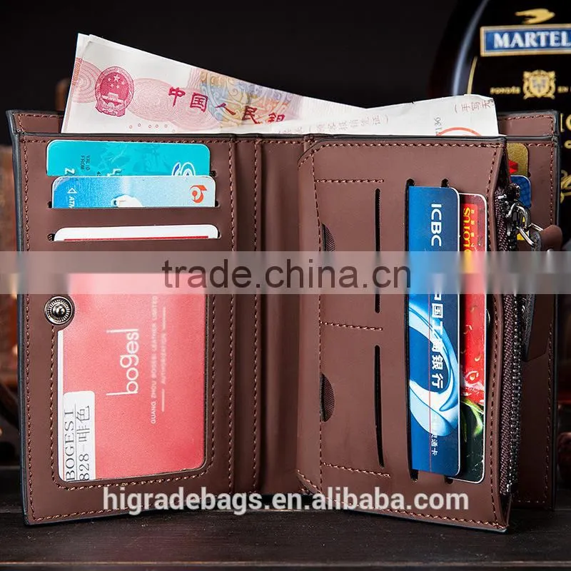 Trendy Bifold Mens Wallets With Coin Pocet In Brwon Color Wholesale