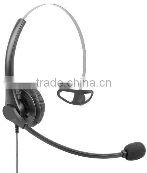 Professional USB headset for call center , RJ plug earphone microphone for noise reduction , handfree telephone