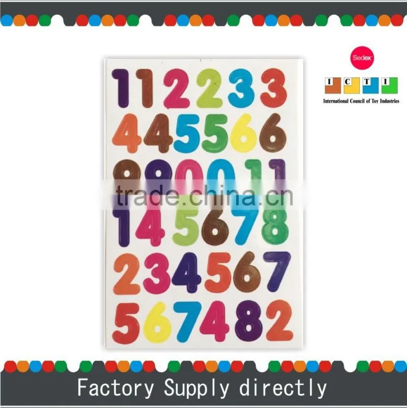 Hotsale Cheap Safety Colorful Number Self Adhesive Paper Sticker