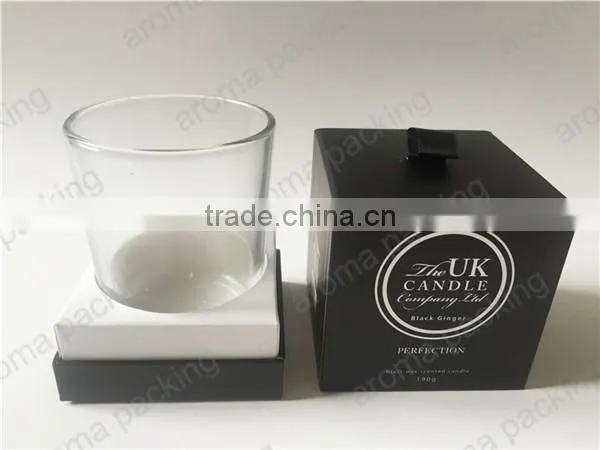 custom logo printed luxury rigid packing box for candle, top quality candle box luxury