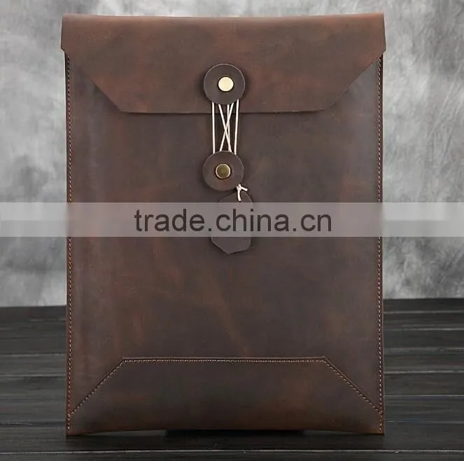 2016 High quality real leather business file case and leather bags for tablets