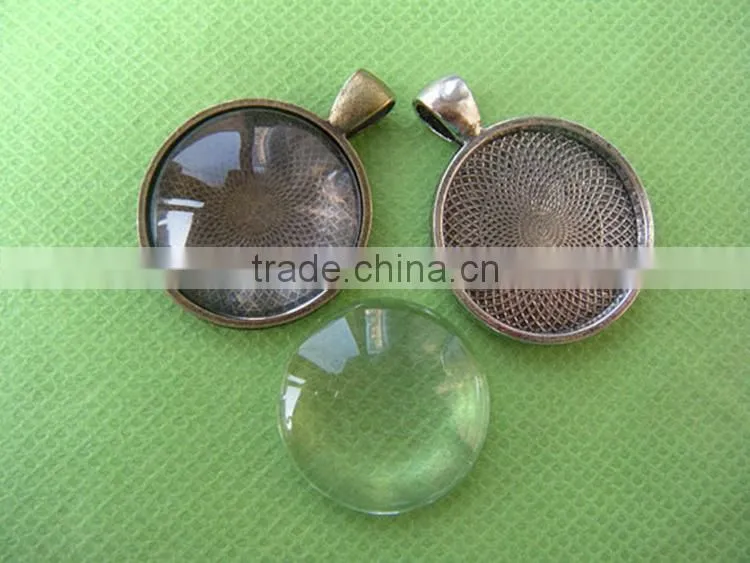 glass cabcohosn do not have holes // Dichroic Glass Cabochons // wholesale clear 22mm round glass cabochon
