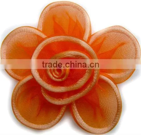 Garments accessories organza ribbon flower