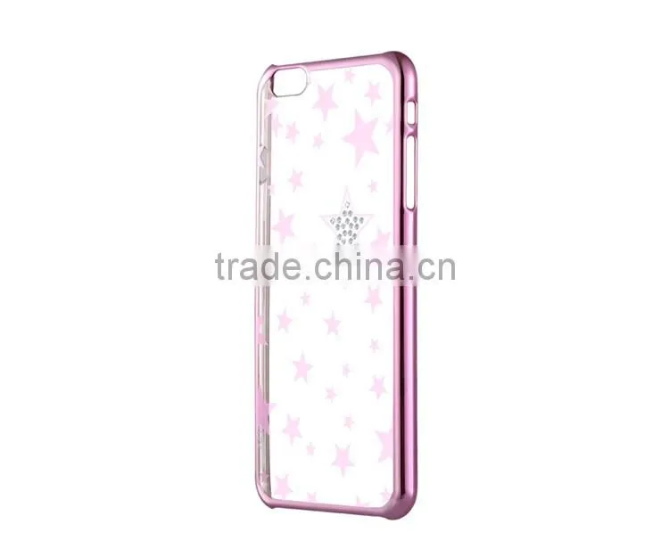 Hot Selling Electroplating Star LOGO Back Case Cover For Iphone 6 6S 6 Plus 6S Plus