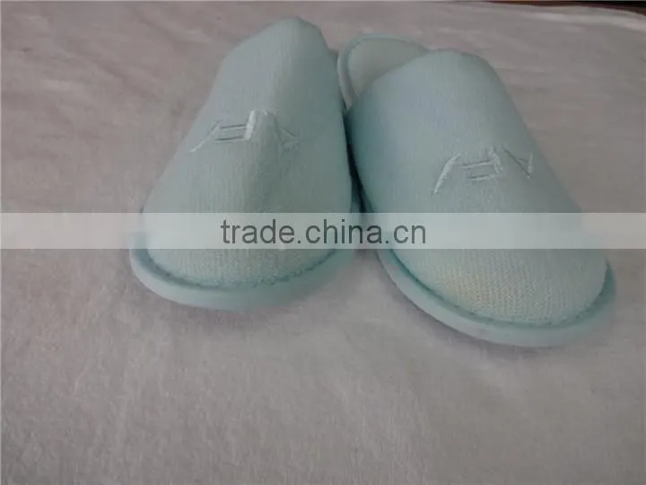 Polpular custom close toe personalized monogram hotel slippers