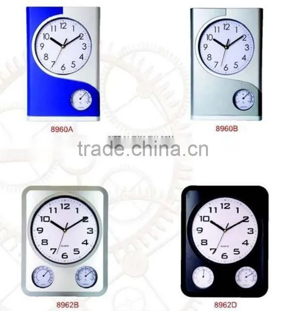 home decor plastic weather station table clock