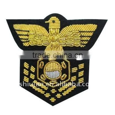 Bullion wire embroidery military hand badges---SH0090