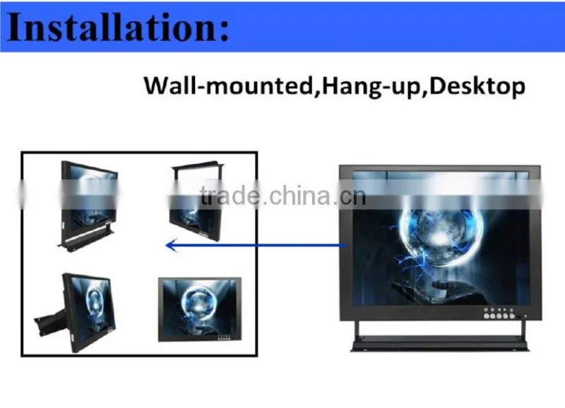 Wall Mount/Desktop/Roof 7" Car TFT LED monitor with BNC/HDMI/AV input