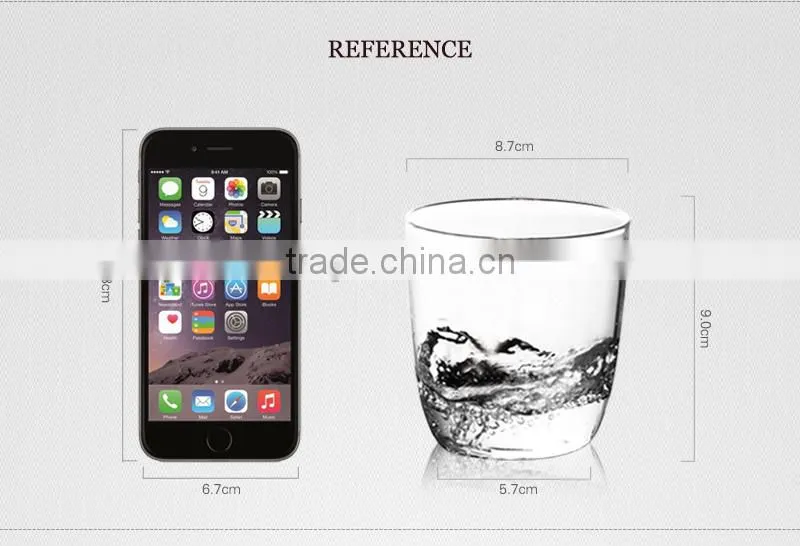 2016 Small clear 250ml design glass tea cup