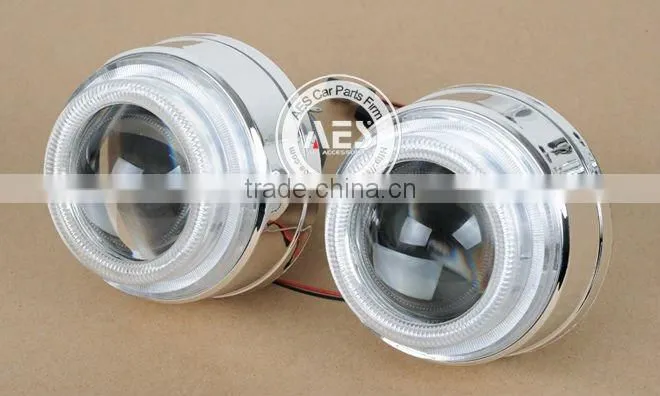 NEWEST!Integrated structure double angel eyes bi-xenon projector lens,all in one for headlight