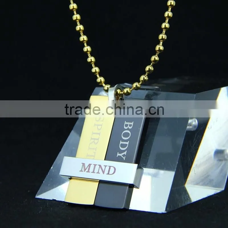 316L stainless steel black pendants for promotion