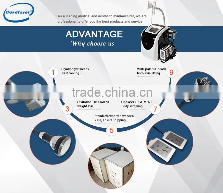 2014 hottest criolipolisis lipo cryo fat freezing machine 5 handles criotherapy slim instrument