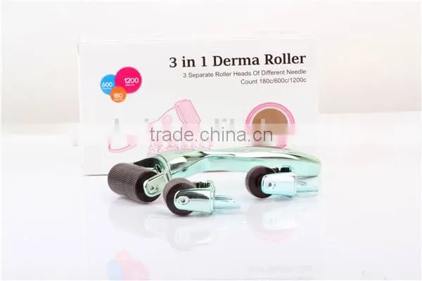 viyate spa equipment 3 in 1 derma roller for eyes, face, body skin care set