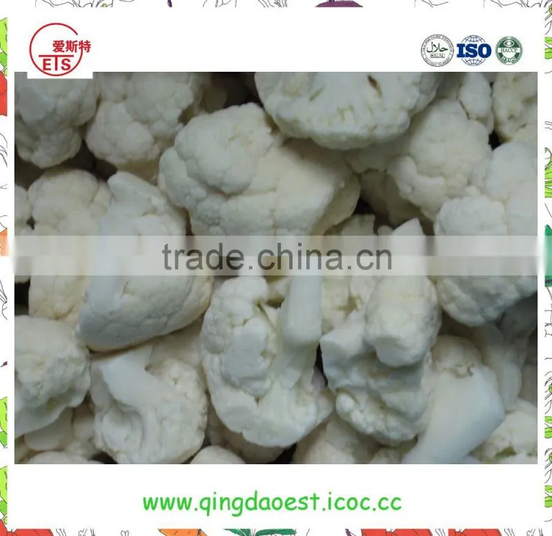 Organic green vegetables fozen cauliflower