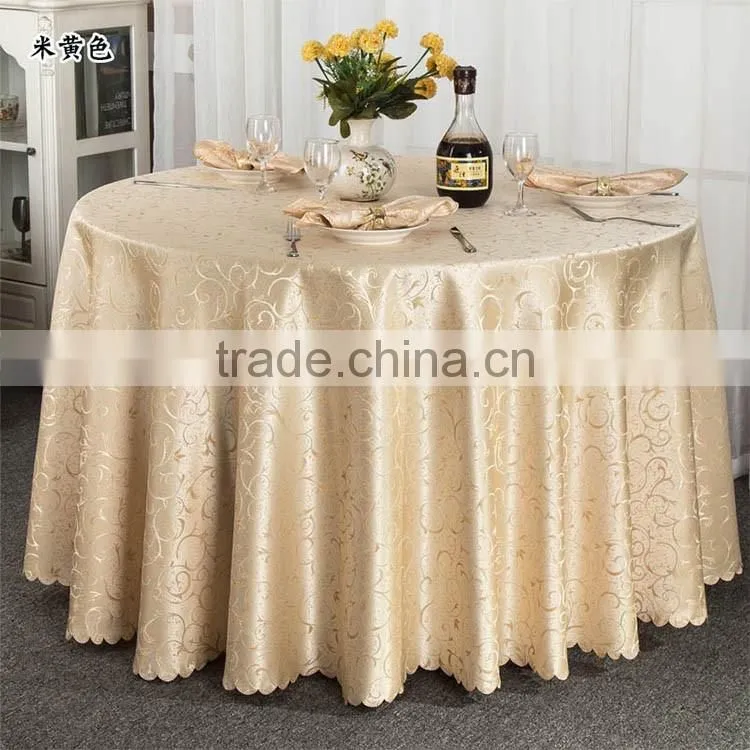 Hotel and restaurant use royal blue printing 132 round table cloth wholesale