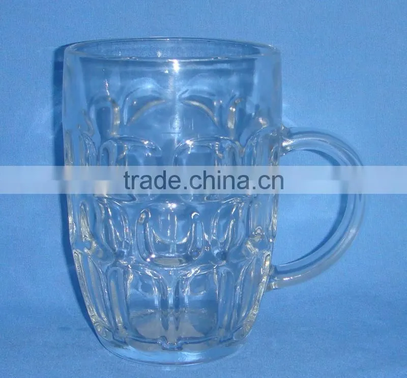 clear beer glass mug with ringer bar used