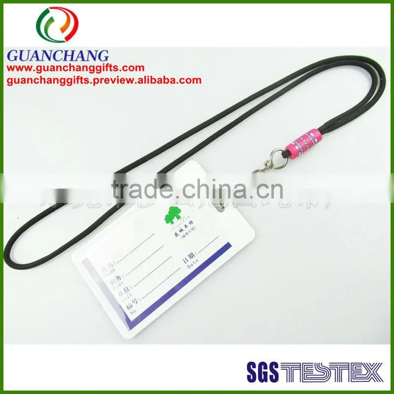 custom plastic name card yoyo holder lanyard rope