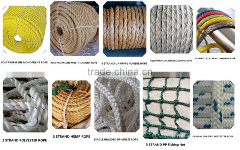 China black yacht rope/sailing rope
