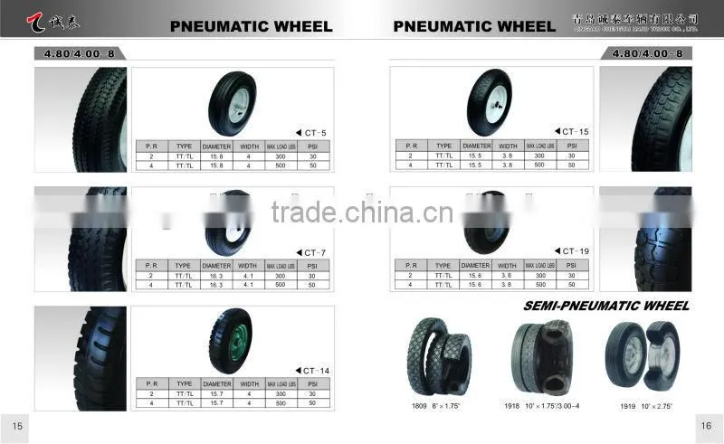 pneumatic rubber wheel 3.50-8