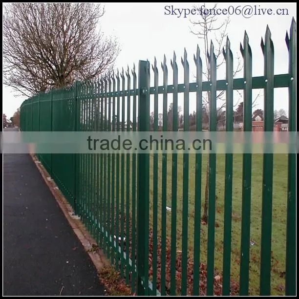 Cheap Wrought iron spear top Steel palisade Panel Security Fence from China Anping