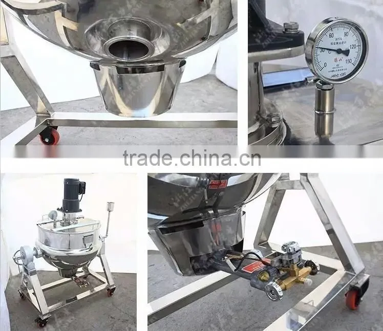 Wenzhou Tilting Porridge Making Machine, Gas Jacketed Kettle, Tilting Machine