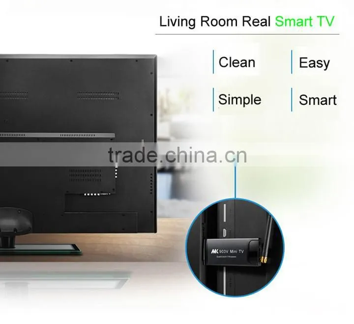 MK903V RK3288 Quad-Core Android4.4 Mini PC H.265 4K 2G/8G WiFi HDMI2.0 Bluetooth TV Stick Dongle