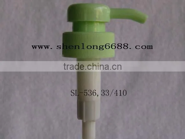cosmetic plastic lotion pump with ribbed finish