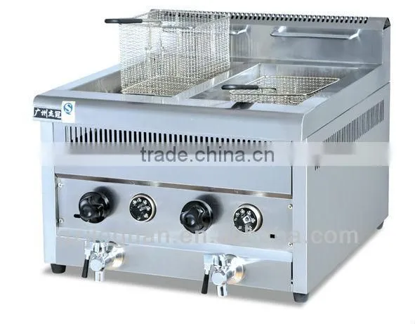 jieguan gas counter top 14L /tank Temperature-controlled Fryer (GF-72A)