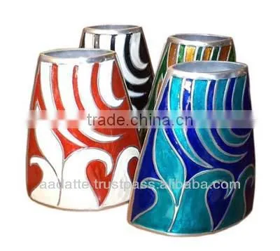 High quality low cost decorative aluminium meena vase